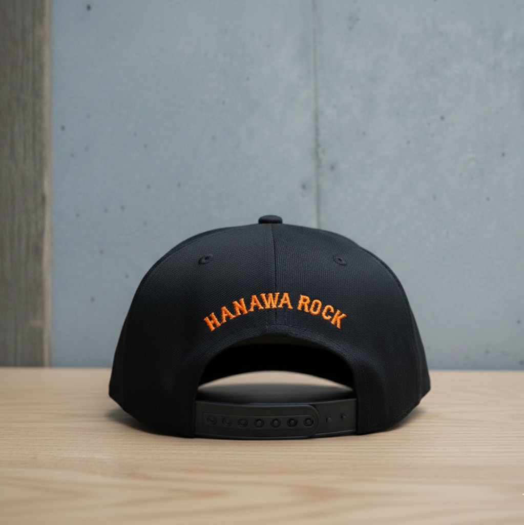 HANAWA ROCK ロープロファイルキャップ(ブラック)
